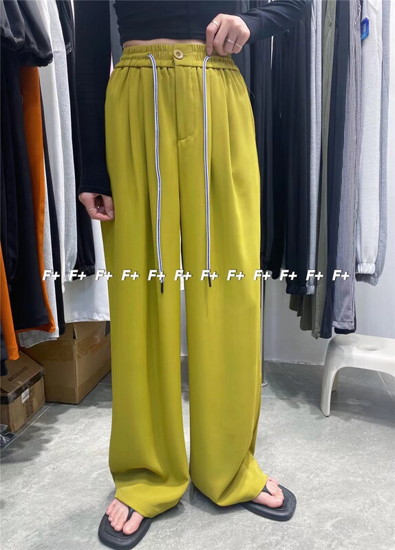 【F】 Korean loose wide leg floor dragging casual pants 1500\hbx