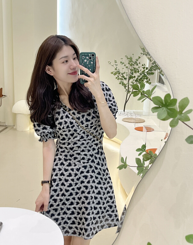 [Lina] advanced embroidered love waist dress 0171-1\hjy