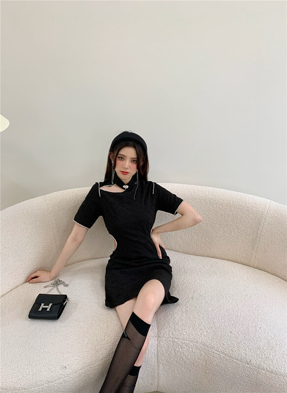 [rich people] jacquard design Vintage Dress 1093\pcz