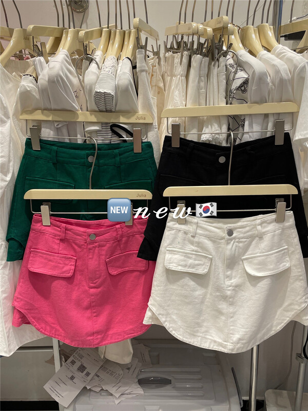 [Julia] Spice Girls' high waist versatile denim skirt pants ys2-821\pcz