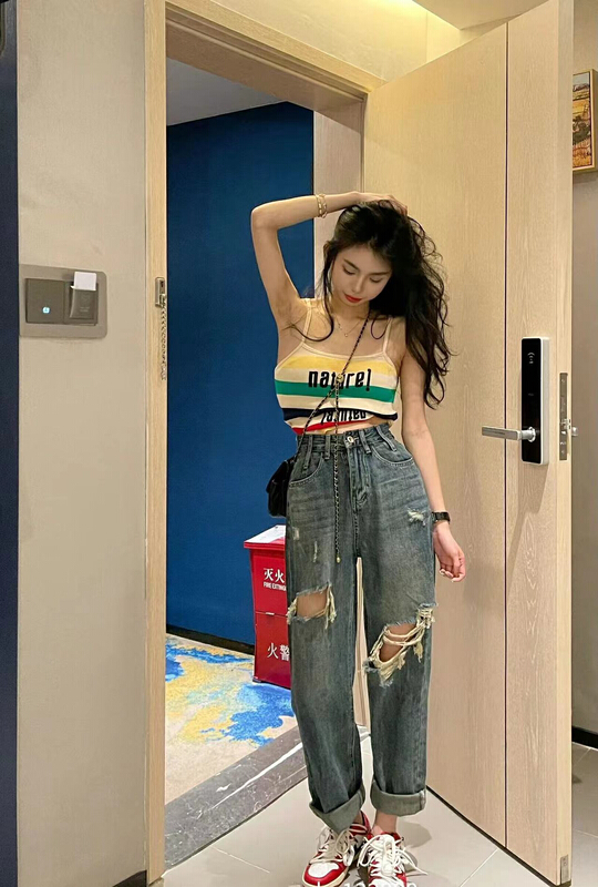[Dido] Korean Vintage loose cut jeans 7196\lsw