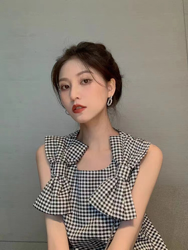 [am Gardenia] Xiaoxiang bowknot vest dress 3638\pcz