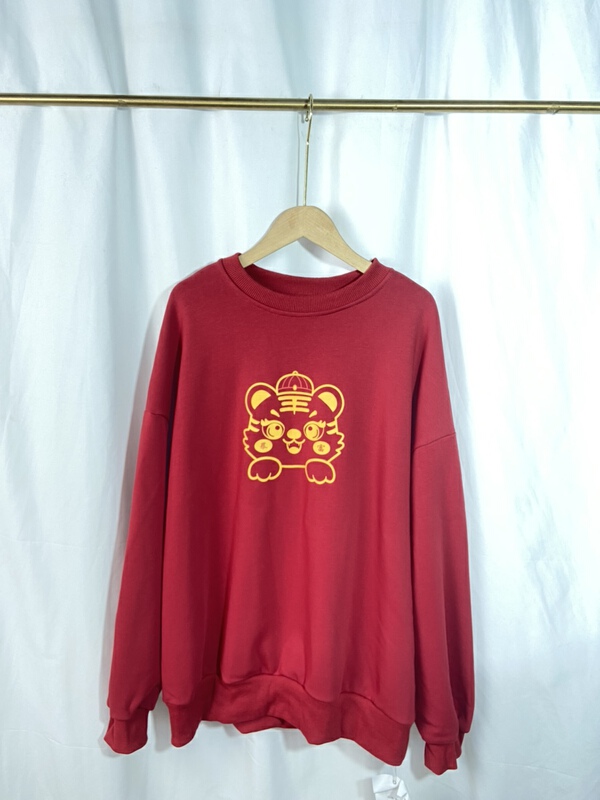 [Yi show shop] letter cartoon printed sweater 1622\cl