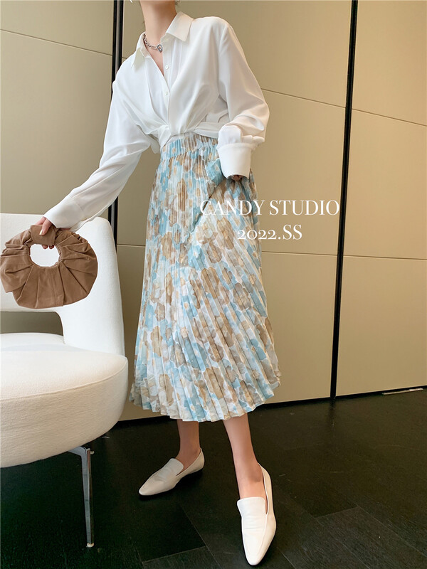 [candy] color matching fashion slim skirt 2611\zjy