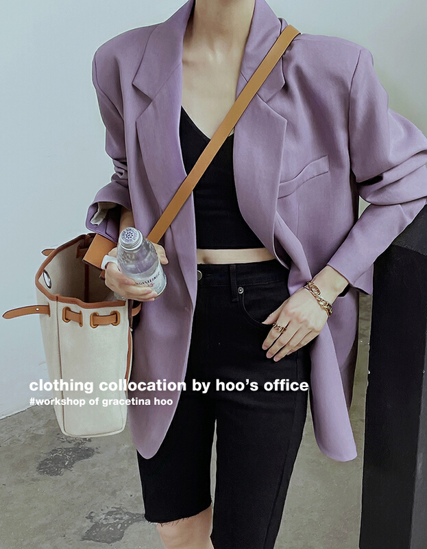 Original price 174.99! [gracetina Hoo] wrinkle resistant hemp breathable silhouette lazy versatile suit wt872