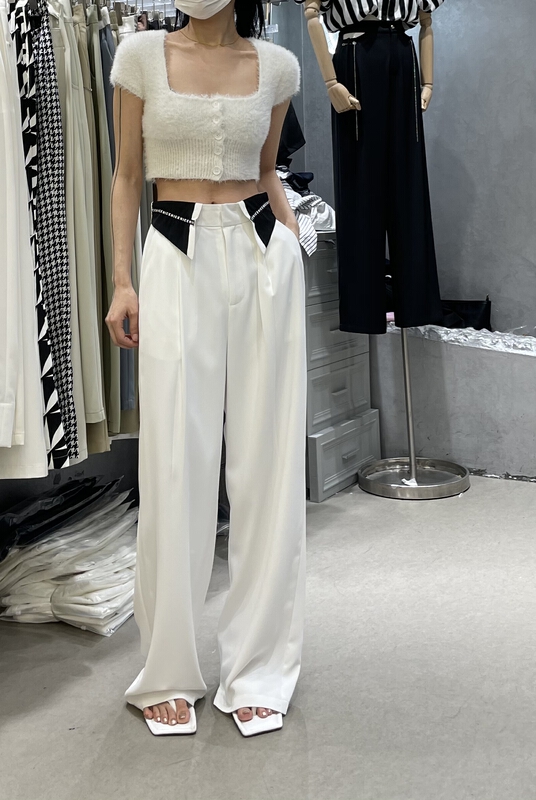 [naisha beard] fashion temperament high street wide leg casual pants ys1-6215\cls