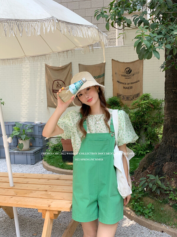 [teem ing] design sense Lantern Sleeve floral shirt 22t212\hjy