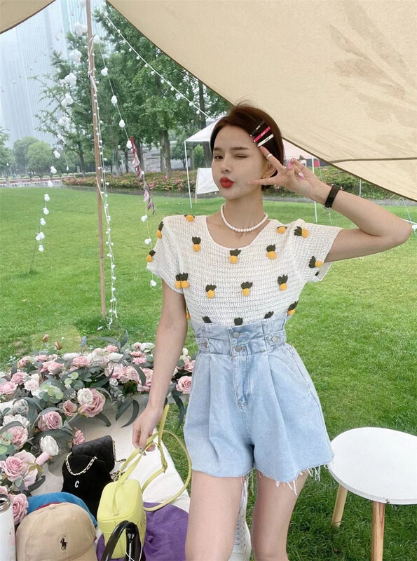 [FC] pineapple Pullover short sleeve T-shirt ys1-819\pcz