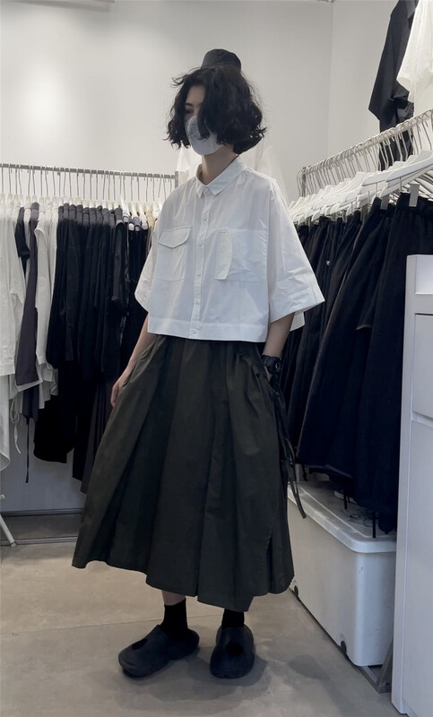 [three and two out] irregular pocket short comfortable shirt 67159\l