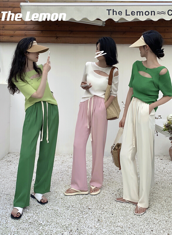 [lemon green tea] Korean version Pullover solid color sweater ldd-001\hjy