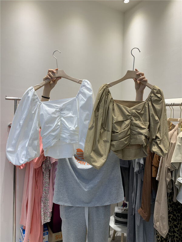[Yan Zhen] bubble sleeve fresh shirt 45516\pcz