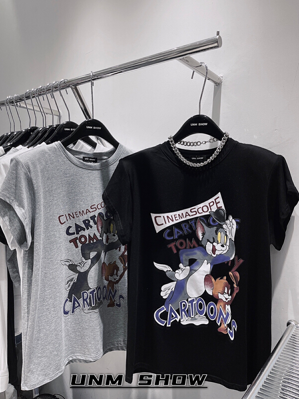 [unm-show] tom cat fashion printed short sleeve T-shirt 6303\wtt