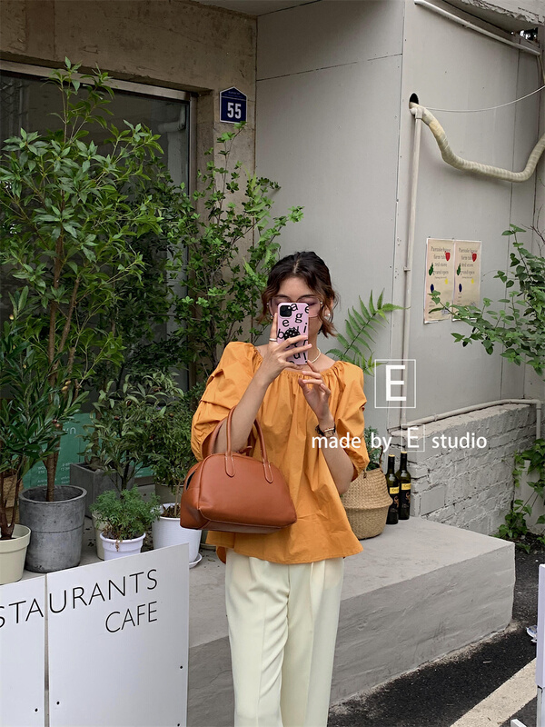 Original price 50.76! In early summer! 【E】 Simple solid color versatile shirt 18036\xyy