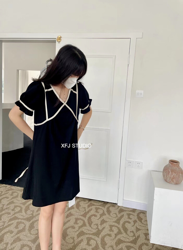 [Xiao Fan's family] Korean loose and skinny dress 6205\lsw
