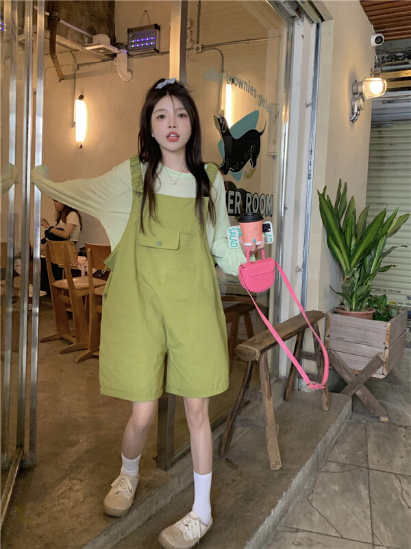 [timely rain] Han Feng ins simple and versatile Avocado Green Loose long sleeve sunscreen shirt (only sunscreen shirt) 40522\wpl