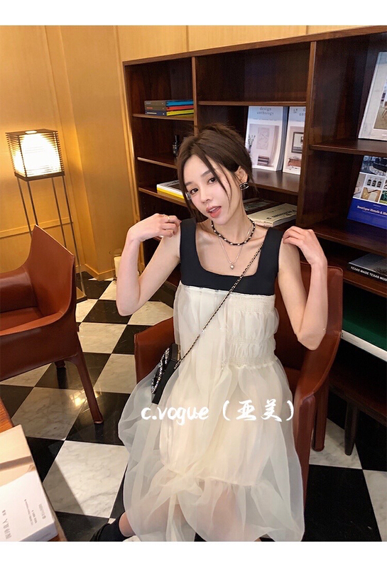 [c.vogue] French irregular fashion suspender dress 3867\pcz