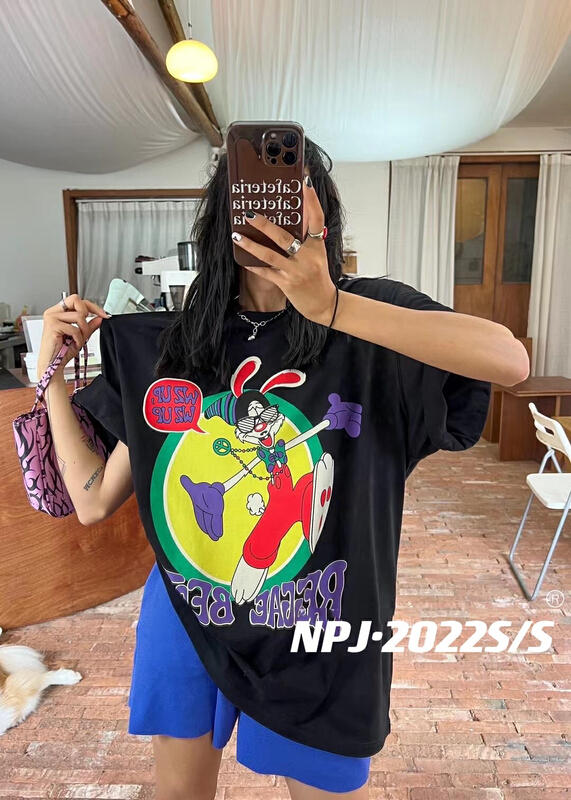[wlady/npj supporting actress] split back personalized short sleeve T-shirt ys1-a602\wtt