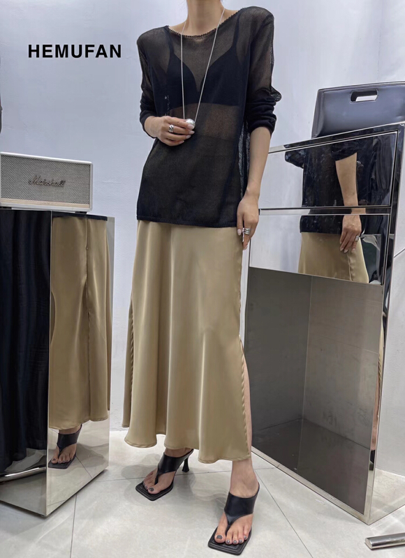 [Hepburn] simple high-grade split skirt 3800\l