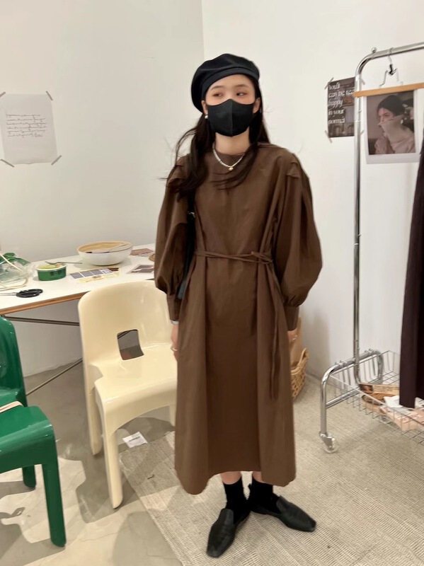 Update in advance! 9262\sanbara Korean style pure minority dress (with belt) ys1-9262\lsw