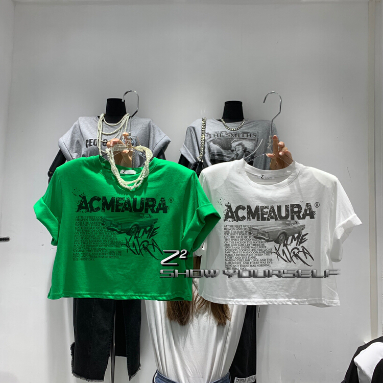 [Z2] auto print Pullover short sleeve T-shirt 1067\wtt