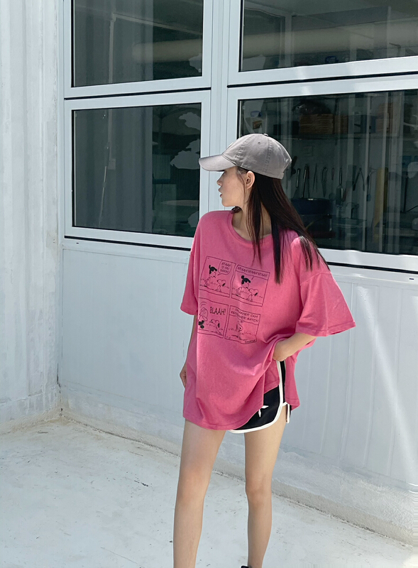 [misu misu] Korean fashion loose short sleeve T-shirt 6637\ll