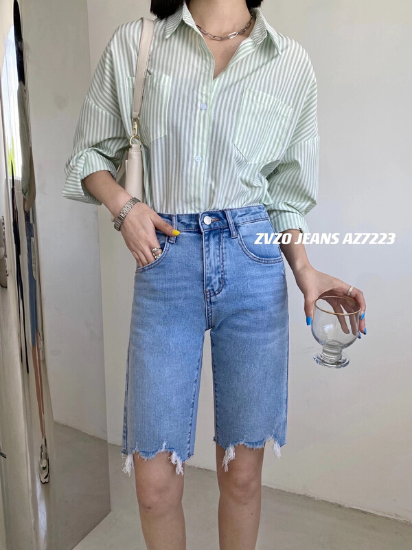 Original price 84.60! [zvzo] loose fashion versatile jeans Capris az7223