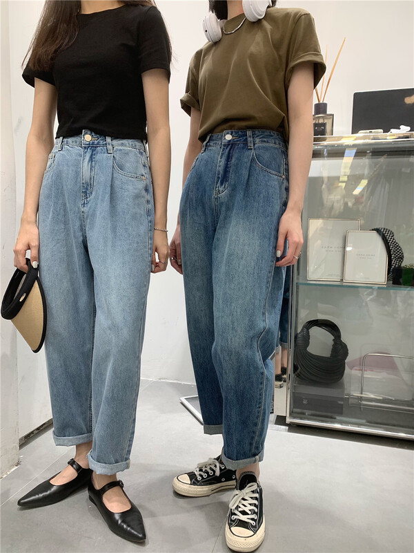 [t-platform] Korean casual loose and versatile jeans 8552\cqw