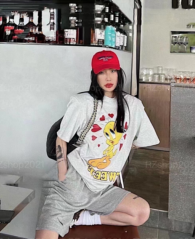 [East room] simple casual cartoon duck letter loose short sleeve T-shirt (only selling short sleeves) 11-28\wtt
