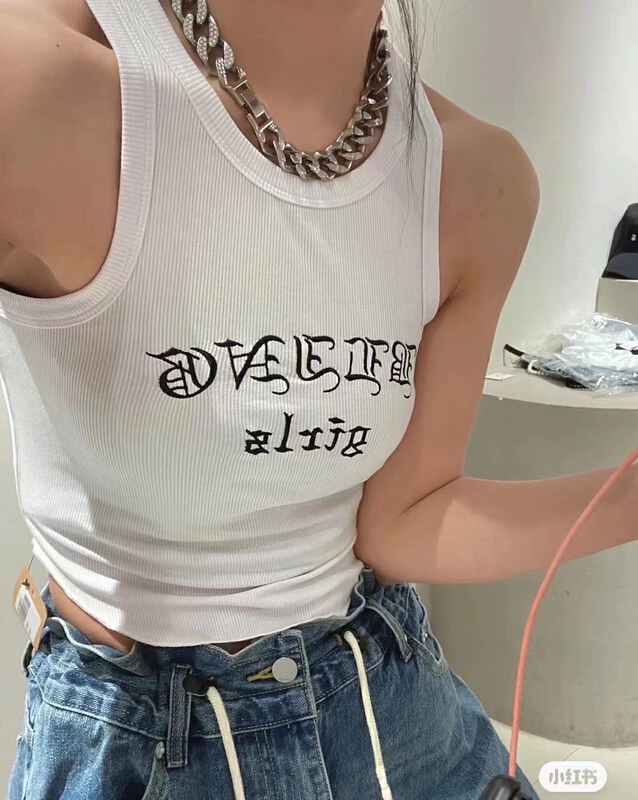 Main push 10 colors! [wu.33] elastic letter basic versatile vest / sling 22333\wtt