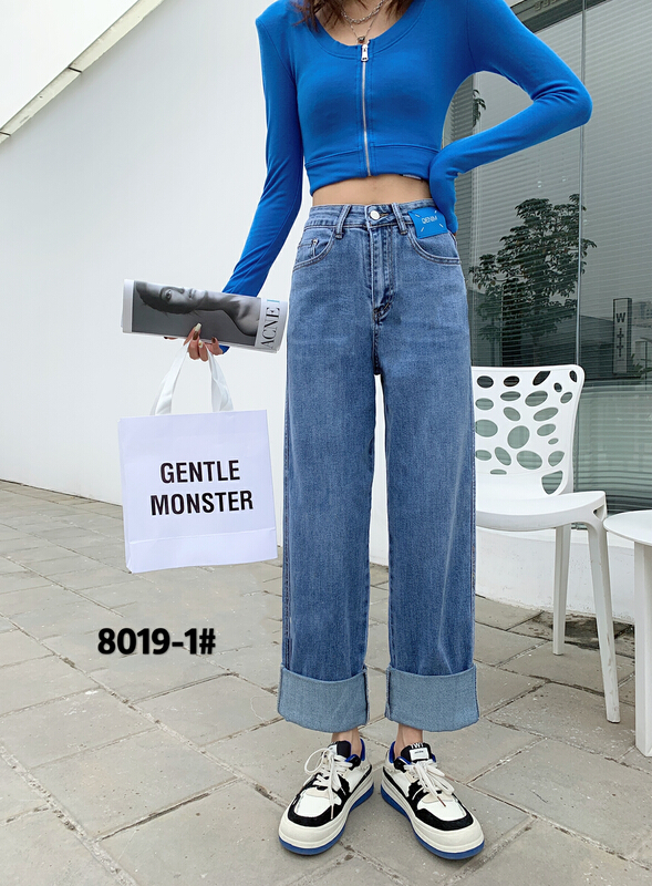 Original price 67.68! New year in early spring! [Mina] versatile cotton elastic boyfriend jeans 8019-1\lsw