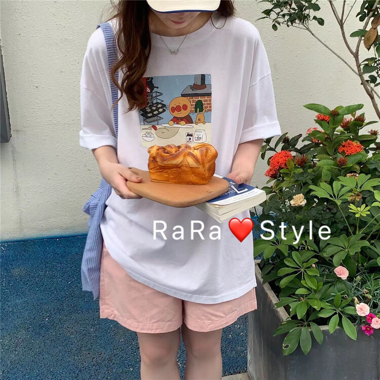 [rara] round neck small fresh lazy short sleeve T-shirt 19231\lsl