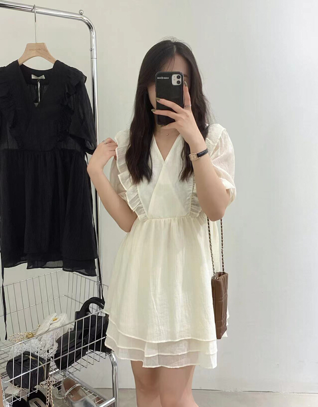 [chocolate] Korean doll loose dress (with belt) 28107\ll
