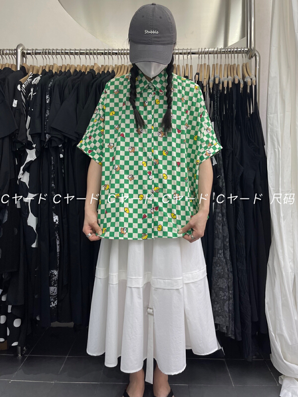 [size] small checkered Animal Print Shirt 3921-155\lsw
