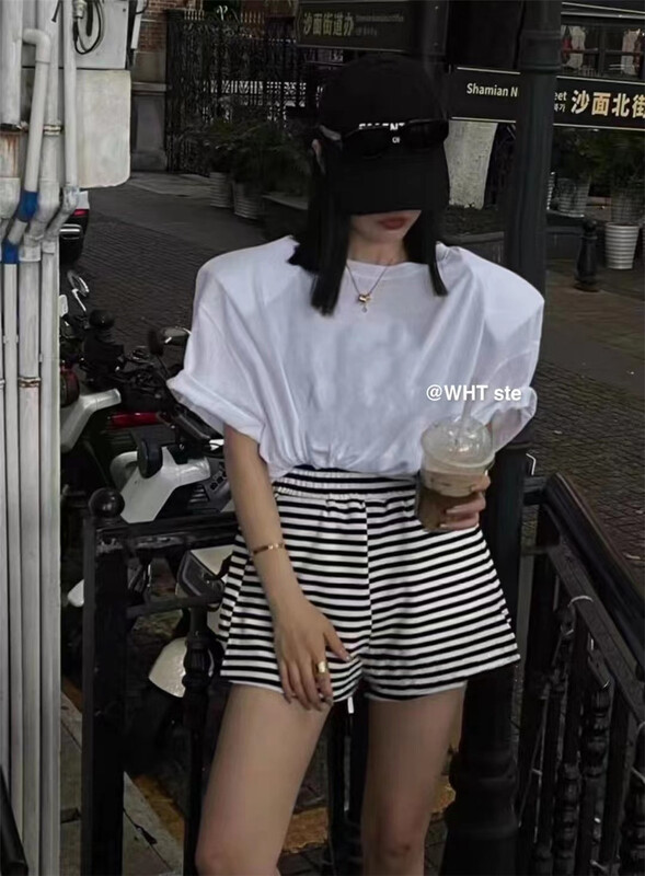 [wht] Korean high waist casual shorts ys1-5006\wtt
