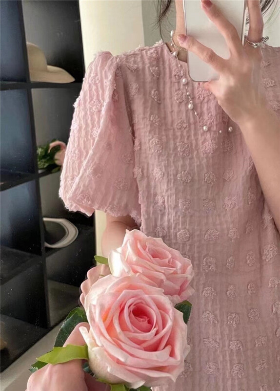[o.lucky] elegant style bubble sleeve dress 1850\hbx