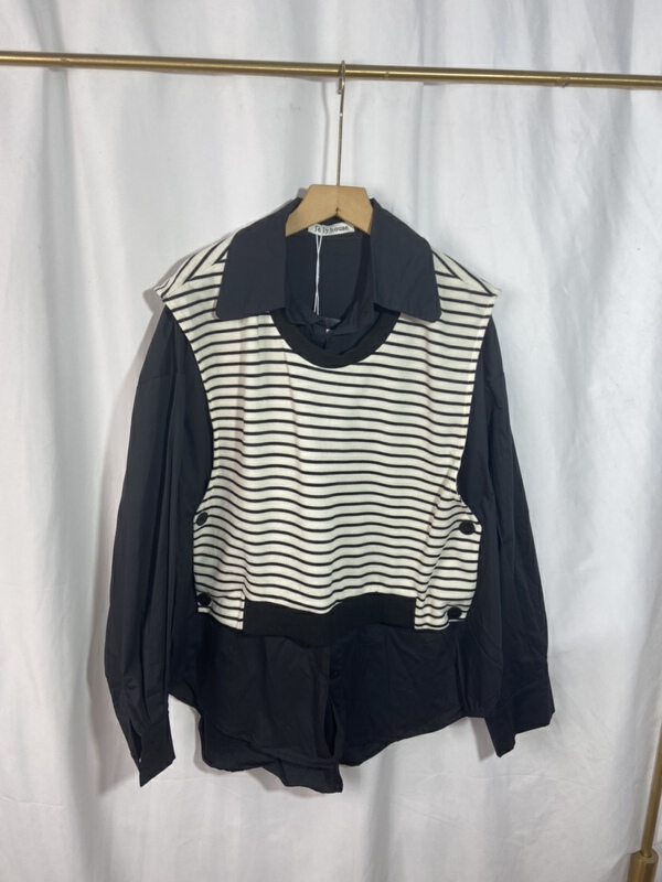 [Yi show shop] fake two fashionable Vintage shirts 1474\cl