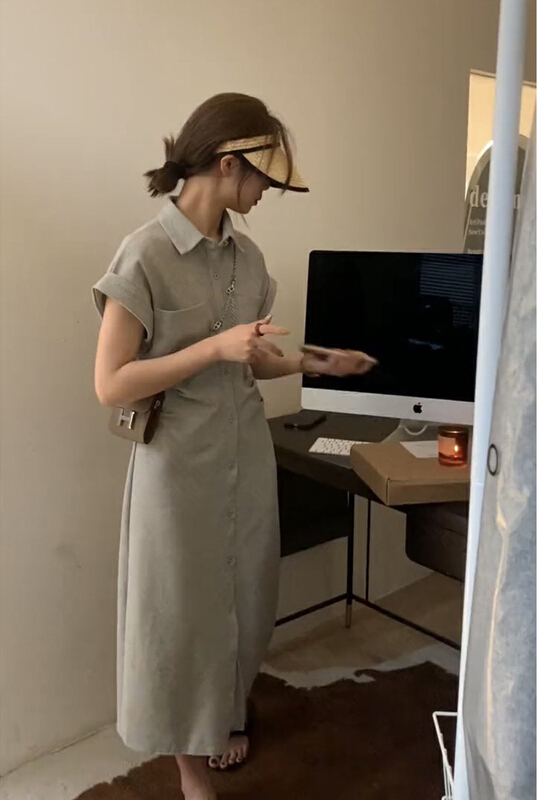 [wgwe] Hong Kong retro waist slim dress 1989\pcz