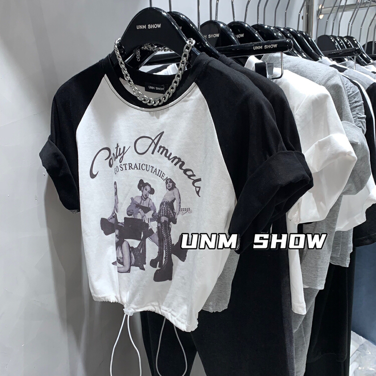 [unm-show] design sense versatile Korean Short Sleeve T-shirt 6316\wtt