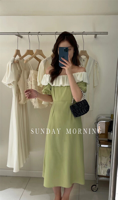 [Sunday morning] one line Ruffle Dress 9186\zjy