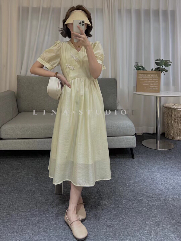 [Lina] China Wind disc button Fairy Dress 0105-1\hjy