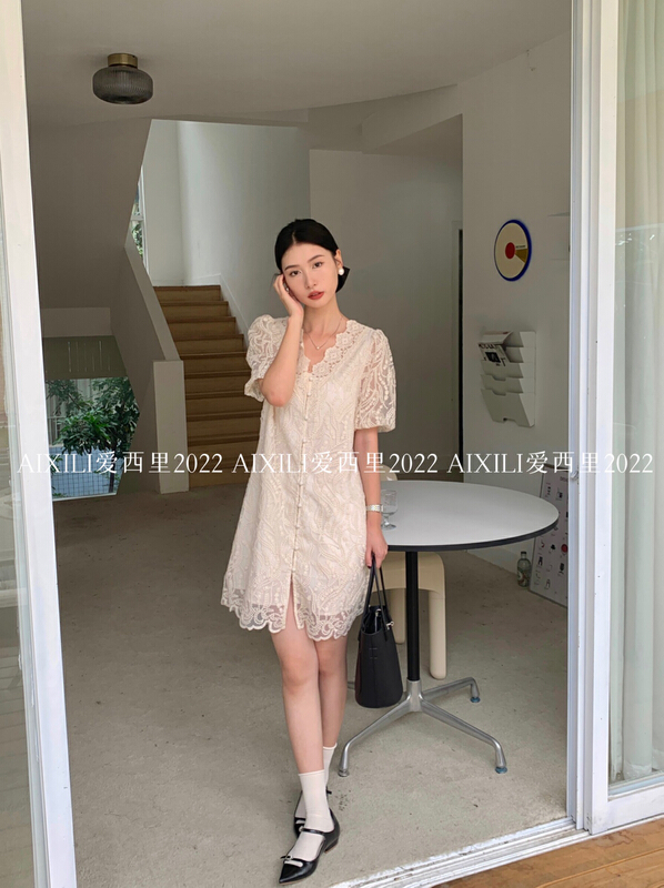[aixili aixili] elegant little woman dress embroidery 6635