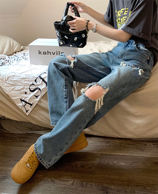 [ten. 10] Korean personalized ripped jeans 2356\wpl