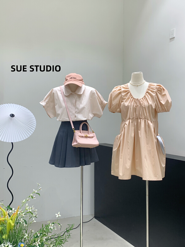 [Sue studio] age reducing versatile baby collar shirt 98013\zjy