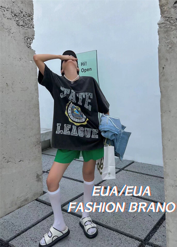 [European and American trend] graphic printing comfortable short sleeve T-shirt 12301\l