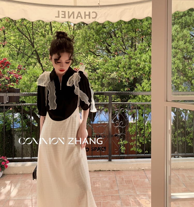 [CZ Zhang] Korean solid color suspender dress 62506\jhy