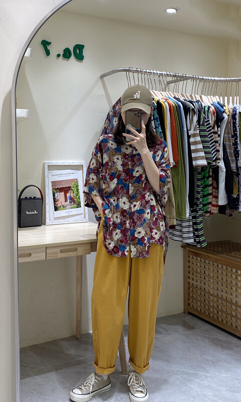 [da.7] fashionable and versatile Vintage flower shirt (only selling shirts) 2611\lsl