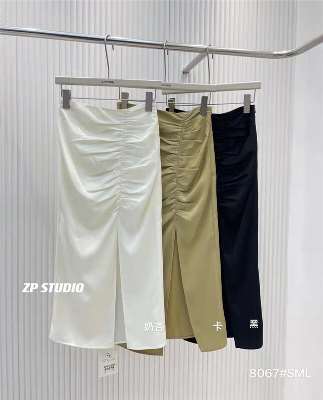 [z.p studies] pleated and forked lady style skirt 8067\zjy