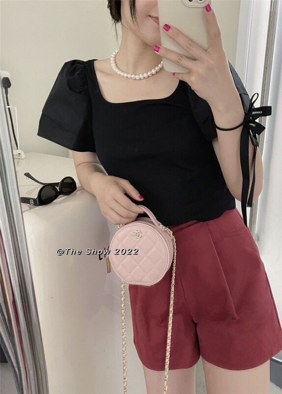 [the show] slim fit square neck Ruffle sleeve shirt 20189\cls