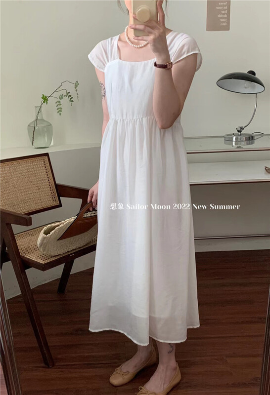 [imagine sailormoon] Tiansi square neck sleeveless Korean dress 88582\xyy