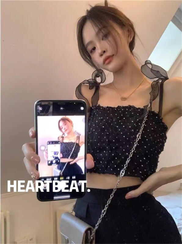 [hearteat] wave point Korean fashion vest / sling (excluding necklace) 5111\zjy